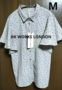 み様ご専用 HK WORKS LONDON／ドット柄半袖ブラウス／M／新品タグ付