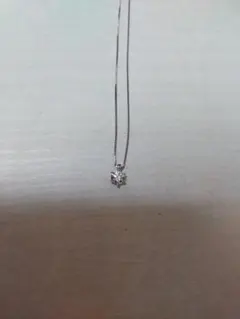 シルバー ダイヤモンド風 ネックレス