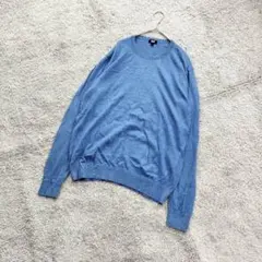 C212【ユニクロ】ウォッシャブルコットンメリノクルーネックセーター/L