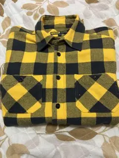 XLARGEのフランネルシャツ(イエロー)