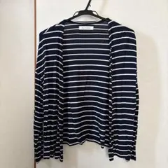 AZUL BY MOUSSY ネイビー・ホワイトストライプ カーディガン M