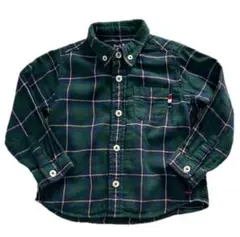MIKIHOUSE BlackBear チェック柄 ボタンダウン長袖シャツ 90
