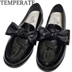 【新品未使用】テンパレイト　レインシューズ　リボン付きローファー