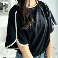 新品未使用　レディース　Tシャツ　黒　L ジーラ　GeeRA　半袖　UV対策のサムネイル