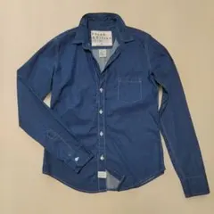 フランク&アイリーン バリー スキッパーシャツ XS ドット ブルー