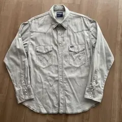 ☆Wrangler ラングラー　グレー デニム　ウエスタンシャツ　ビッグサイズ☆
