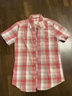 Levi's リーバイス 半袖チェックシャツ レッド系 L/G 未使用