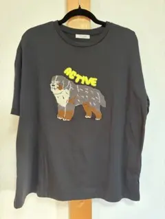 FREAK'S STORE 犬刺繍 Tシャツ ブラック