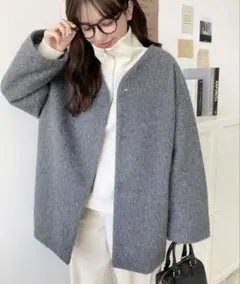 ⭐️新品未使用moment+ノーカラーシャギーコート