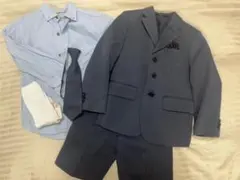 ネイビー ストライプ ブレザーとショートパンツ セット 120cm