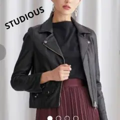 STUDIOUS シープスキン ダブルライダース レザージャケット　サイズS
