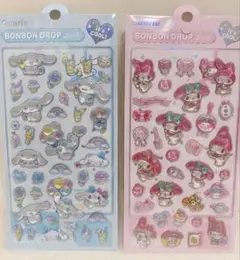 マイメロ　シナモンロール　ぷっくりシール