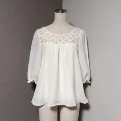 ウィルセレクション クロス パール ブラウス