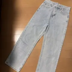 SHEINアイレット バックタイ ストレートレッグ ハイウエスト ジーンズ
