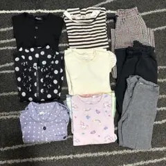 子供服　まとめ売り　女の子　秋冬服　9点　130