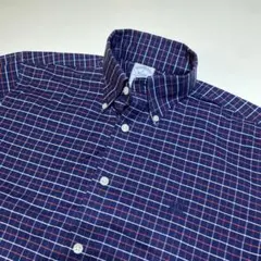Brooks Brothers 長袖シャツ S ネイビー チェック