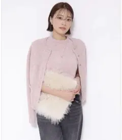 Apuweiser-riche シャイニーベロアタッチカーディガン&ニットセット