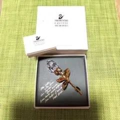 SWAROVSKI クリスタル バラ ブローチ