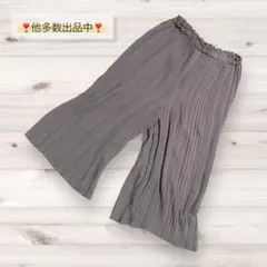 体型カバー❗️【earth】プリーツガウチョパンツ モカ
