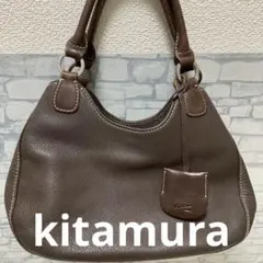 【美品】kitamuraブラウンレザー ハンドバッグ