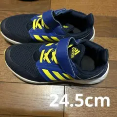 adidas キッズ スニーカー ネイビー/イエロー