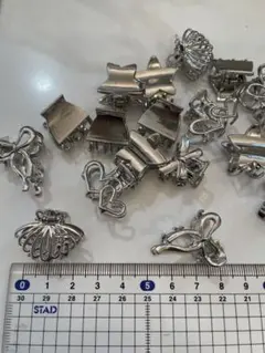 シルバー ヘアクリップ セット 多様デザイン