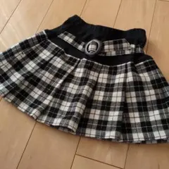 チェック柄プリーツスカート 110