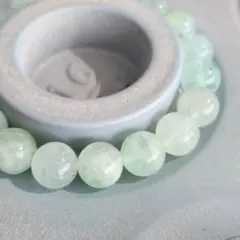 つ*ん様 天然石 グリーン フローライト ブレスレット 416b 10.5mm