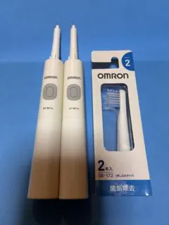 OMRON 電動歯ブラシ HT-B914 本体　2個セット　替ブラシのサムネイル