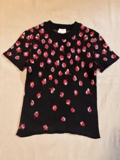 kate spade黒 花柄 半袖ニットトップスのサムネイル