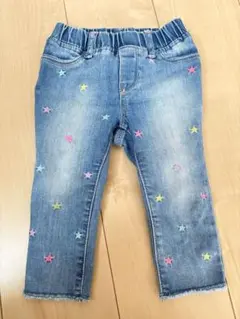 星刺繍デニムパンツ 95cm