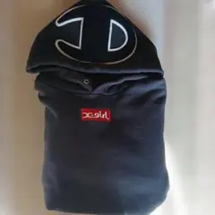 【美品】★x-girl・チャンピオンコラボ★ ダークグレー フード付きパーカー