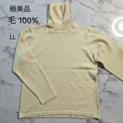 【極美品】毛100%　タートルネックニット　イエロー