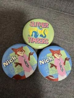 【新品未使用】プチキャン ズートピア2 キャラクター缶 ニック ゲイリー 飴なし