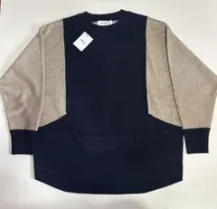 YAMADAYA ドルマン袖　長袖ニット ネイビー　9号