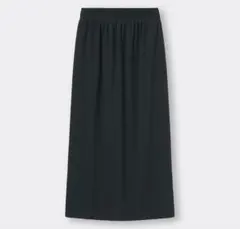 ジーユー　ストレッチリブナロースカート　Mサイズ　ブラック