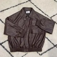 お値下げ相談受付ます⭐︎nemne store フェイクレザースタンドブルゾン