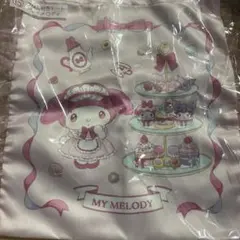 マイメロディのフリル付きトート、チャーム、プレート