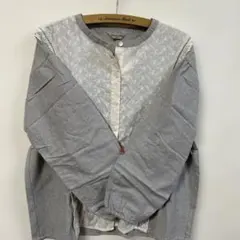 未使用！タグ付きサマンサモスモスストライプ長袖シャツ ボタン付き