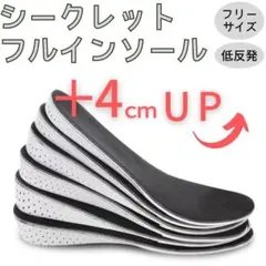 【4cm UP】 シークレットインソール 中敷き 身長アップ レディース メンズ