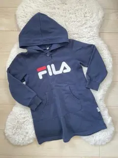 FILA フード付きネイビーパーカー 120cm