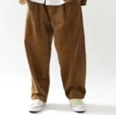 ★美品 フリークスストア ブラウン トレンド 1プリーツ ワイドパンツ
