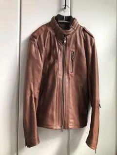 Beams Heart ブラウン レザージャケット ライダース　リアルレザーのサムネイル