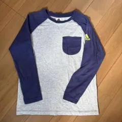 adidas 長袖カットソー 150サイズ グレー/ネイビー