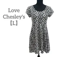 Love Chesley's 【L】ミニワンピース ひざ上 幾何学模様