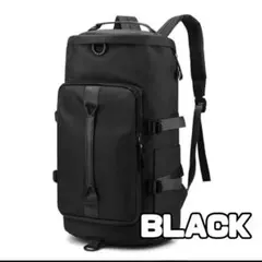 リュック　黒　ショルダー　部活　シューズ　旅行　バックパック　ジム　大容量