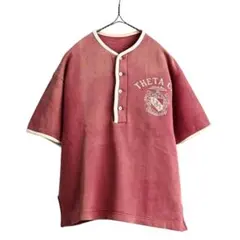 超希少&BIG!VTG 60’sヘンリーネックフロッキー鬼フェード半袖スウェットのサムネイル