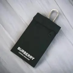 美品★BURBERRY マルチポーチ カラビナ付き スマホポーチ ブラック