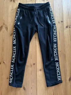 MONCLER 上下ジャージスウェットパンツ ブラック トリコロールライン美 