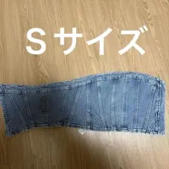 ZARA デニム ベアトップ Sサイズ